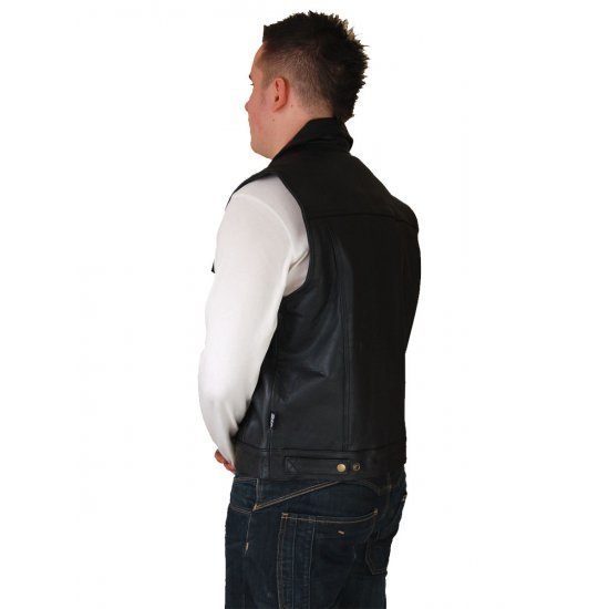 JTS 503 Leather Cut Off Style Waistcoat